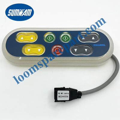 Hộp điều khiển nút nhấn phụ tùng dệt Picanol Loom có ​​đèn Led